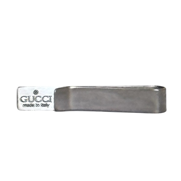 Vintage GUCCI SilverTie Clip - Polished Silver, Mint Condition - Picture 3 of 6